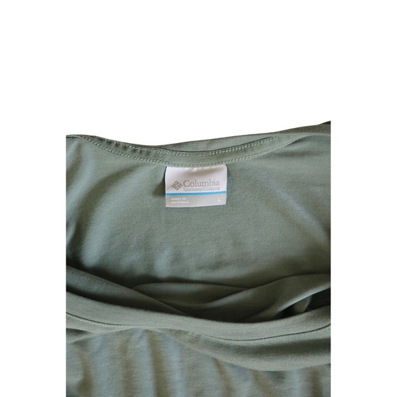 Columbia Womens Sage Green Sleeveless Drawstring Waist Jersey Dress  Large - Picture 3 of 11